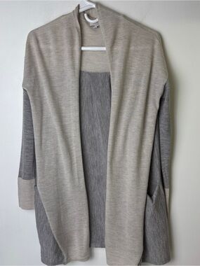 Kinross Cashmere Two Tone Cardigan